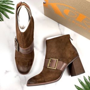 NIB Korks by Kork Ease Denoon Buckle Heeled Ankle Boots